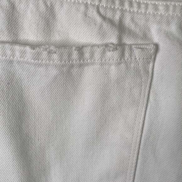 Frame Le Garcon Straight Leg High Rise Distressed Jeans Rigid Destroyed Holes - Picture 9 of 16